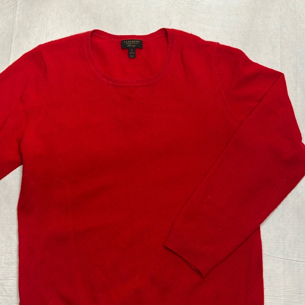 Cashmere Charter Club Luxury vibrant red sweater